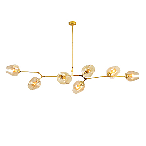 Люстра на штанге Bubble 7058/7A gold/amber
