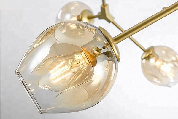 Люстра на штанге Bubble 7058/7A gold/amber