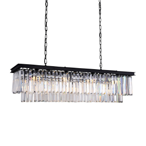 Подвесная люстра 1920s Odeon KR0387P-10C/P black/clear