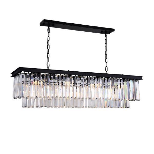 Подвесная люстра 1920s Odeon KR0387P-10C/P black/clear