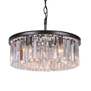Подвесная люстра 1920s Odeon KR0387P-6B/P black/clear