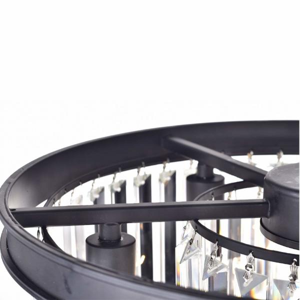 Подвесная люстра 1920s Odeon KR0387P-6B/P black/clear