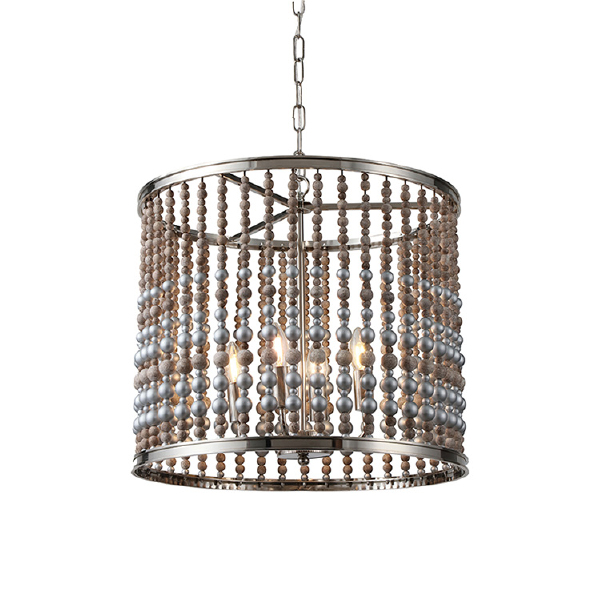Подвесная люстра Wood Light KW0783P-4 silver