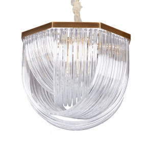 Подвесная люстра Murano Glass A001-554 L9 brass/clear