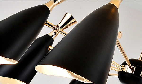 Подвесная люстра Duke 9099P-6 black/gold