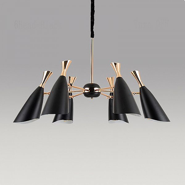 Подвесная люстра Duke 9099P-6 black/gold