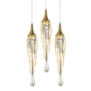 Светильник подвесной Goddess Tears P68009L-3/R gold