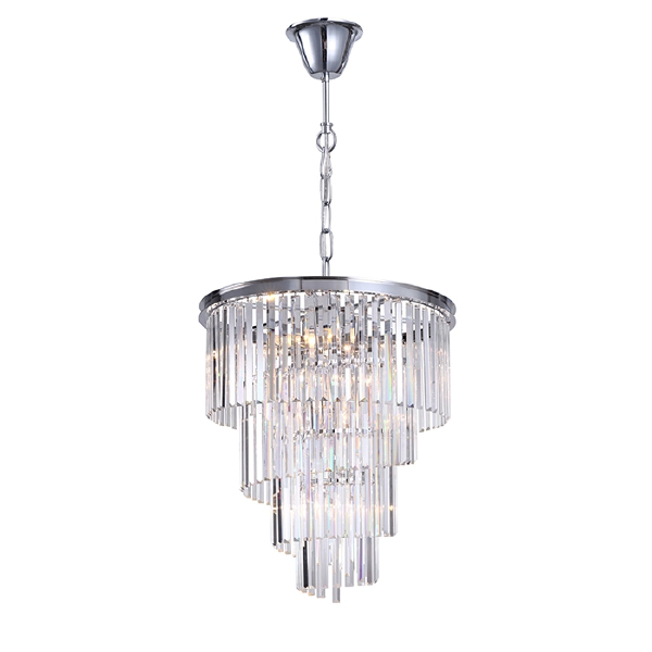 Подвесная люстра Helix KR0262P-10 chrome/clear