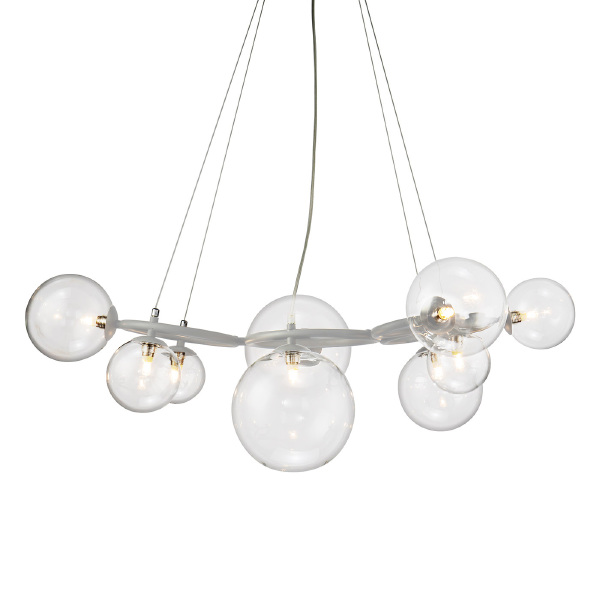 Подвесная люстра Wendt KG1202P-9 grey/clear