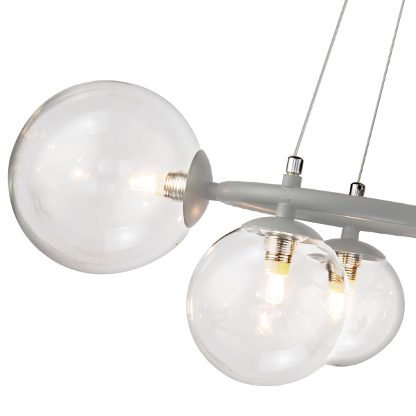 Подвесная люстра Wendt KG1202P-9 grey/clear