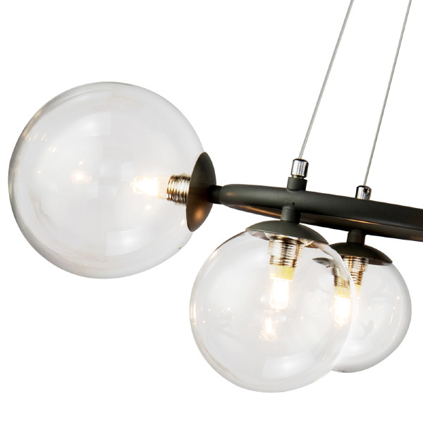 Подвесная люстра Wendt KG1202P-9 grey/clear