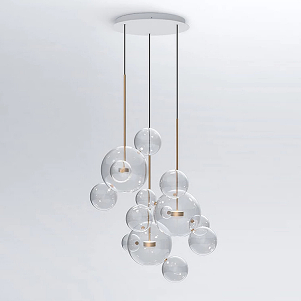 Светильник подвесной Bubbles 9214P/3R gold