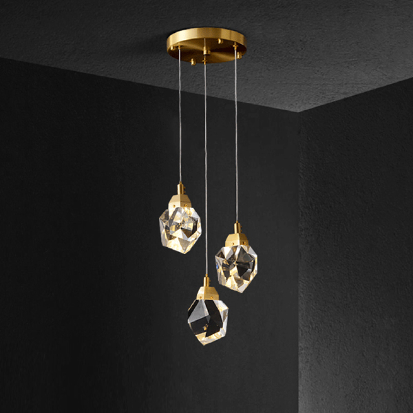 Светильник подвесной Crystal rock MD-020B-3 gold