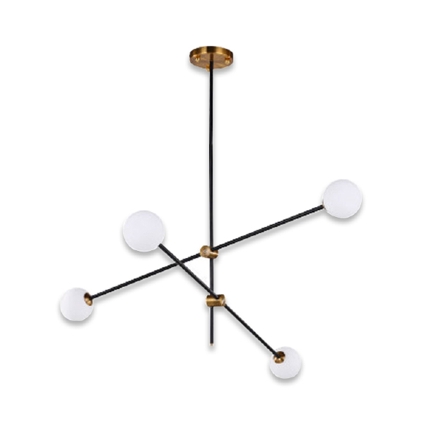 Люстра на штанге Bistro Globe 9389P/4 black/gold