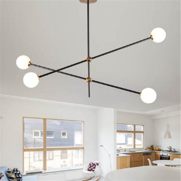 Люстра на штанге Bistro Globe 9389P/4 black/gold