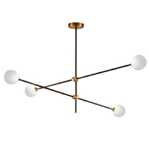 Люстра на штанге Bistro Globe 9389P/4 black/gold