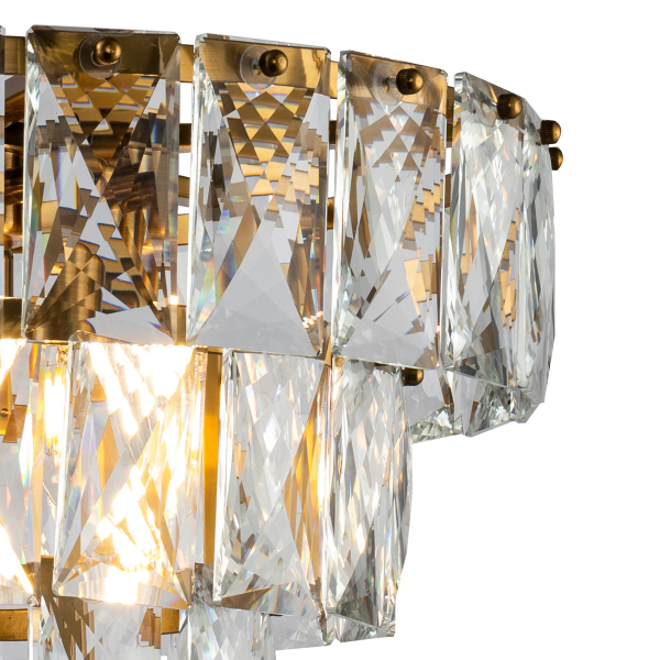 Подвесная люстра Amazone KG1113P-7 brass/clear