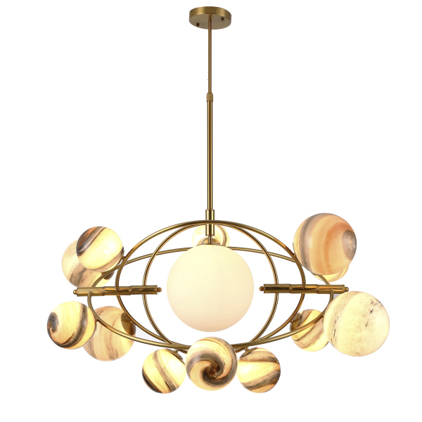 Люстра на штанге Planet KG1122P-13B brass