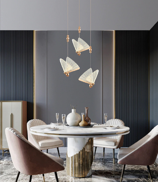 Светильник подвесной Butterfly OM8201008-3 rose gold