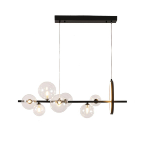 Подвесная люстра Art Deco Bubble KG1233P-7 black/clear