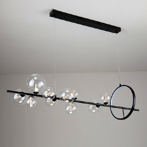 Подвесная люстра Art Deco Bubble KG1233P-10 black/clear