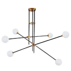 Потолочная люстра Bistro Globe 9389P/6 black/gold