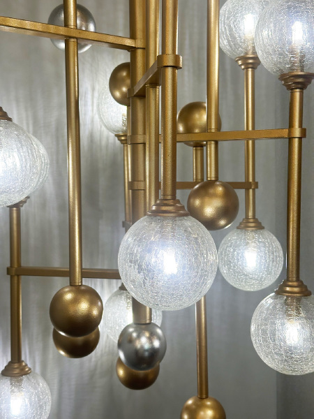 Люстра на штанге Fluxus P68084-12 gold