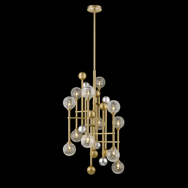 Люстра на штанге Fluxus P68084-12 gold