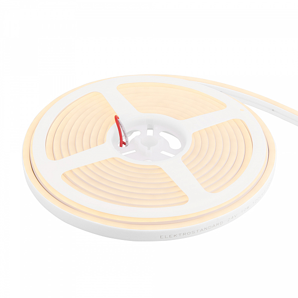 Светодиодный шнур Elektrostandard Гибкий неон 120Led 10W IP65 3300K с боковым свечением теплый белый, 5 м (24V 10W 120Led 2835 IP65)