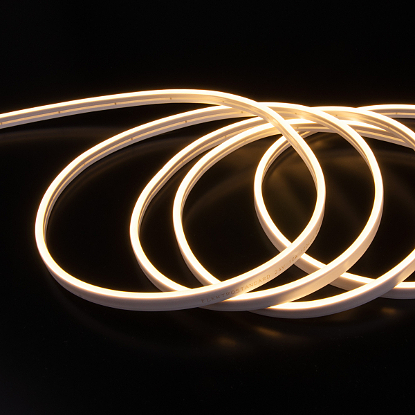 Светодиодный шнур Elektrostandard Гибкий неон 120Led 10W IP65 3300K с боковым свечением теплый белый, 5 м (24V 10W 120Led 2835 IP65)