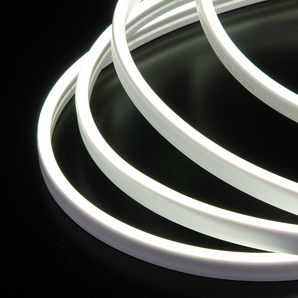 Светодиодный шнур Elektrostandard Гибкий неон 120Led 10W IP65 6500K с боковым свечением холодный белый, 5 м (24V 10W 120Led 2835 IP65)