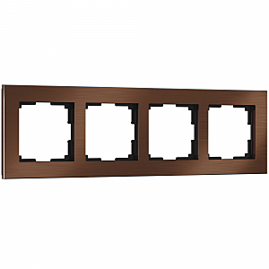 Рамка Aluminium коричневый алюминий W0041714/ Рамка на 4 поста Aluminium (коричневый алюминий)
