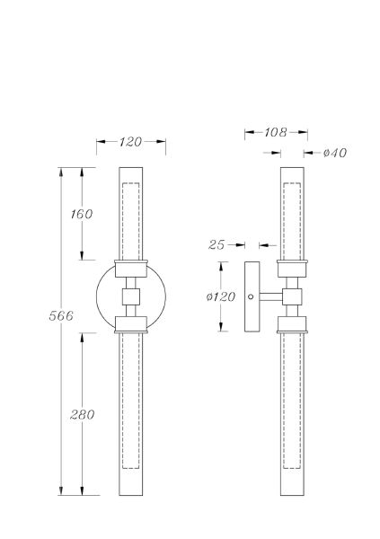Настенное бра Stelo MOD116WL-L7B3K