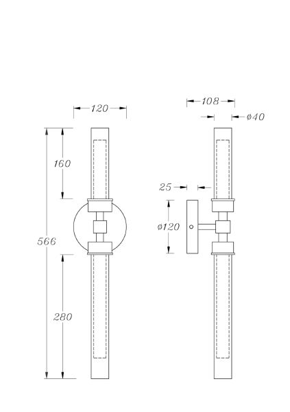 Настенное бра Stelo MOD116WL-L7BS3K