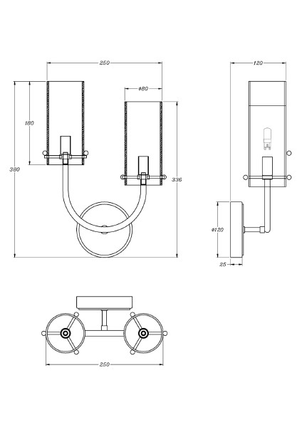 Настенное бра Arco MOD223WL-02BS