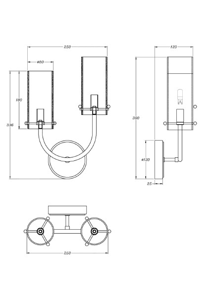Настенное бра Arco MOD223WL-02BS1