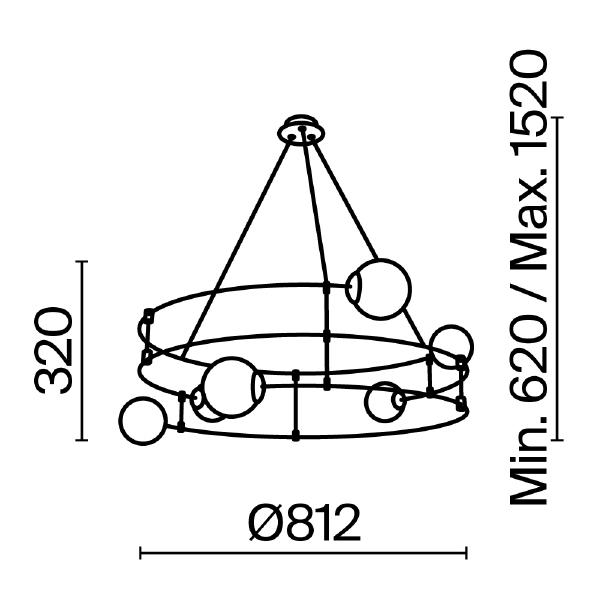 Подвесная люстра Balance MOD317PL-06B