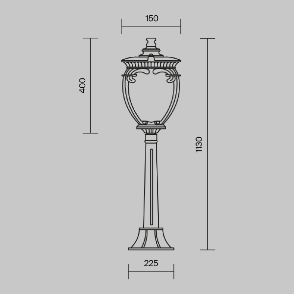 Уличный наземный светильник Fleur O414FL-01BZ1