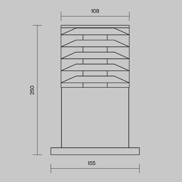 Уличный наземный светильник Bronx O576FL-01B1