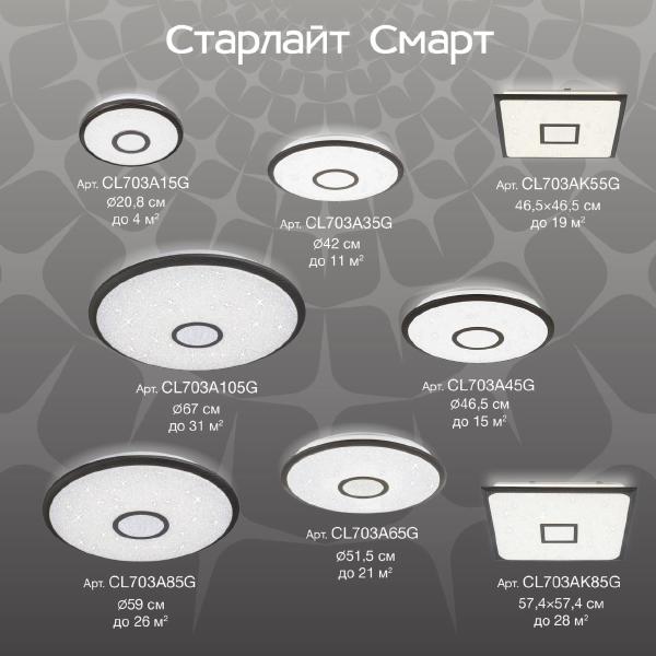 Светильник потолочный Старлайт CL703A65G