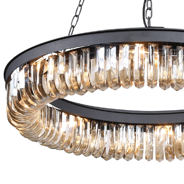 Подвесная люстра Crystal Black KR0295P-8 black