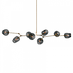 Подвесная люстра Bubble KG0579P-8 brass/smoky