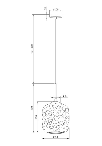 Светильник подвесной Dolce MOD001PL-01CFL