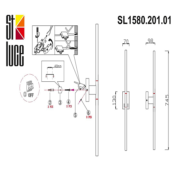 Настенный светильник Ralio SL1580.201.01