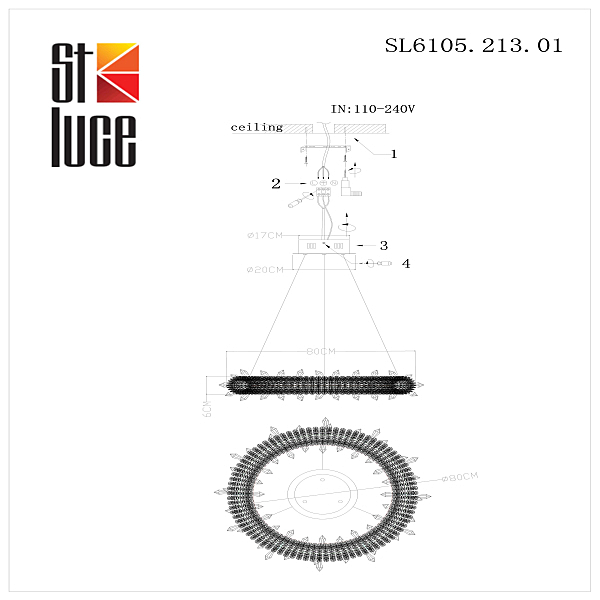 Подвесная люстра Lucchero SL6105.213.01