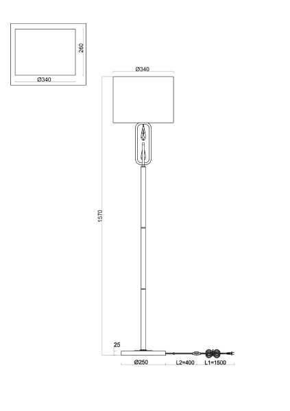 Торшер Riverside FR1007FL-01BS