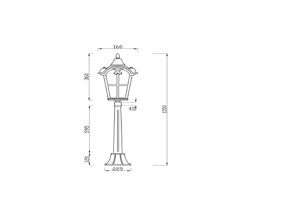 Уличный наземный светильник Albion O413FL-01BZ1