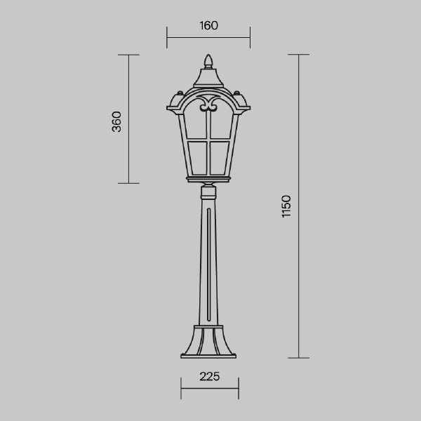 Уличный наземный светильник Albion O413FL-01BZ1