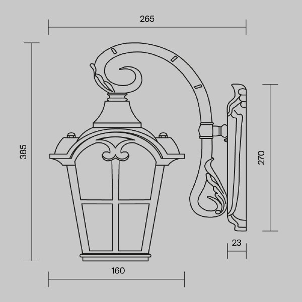 Уличный настенный светильник Albion O413WL-01BZ