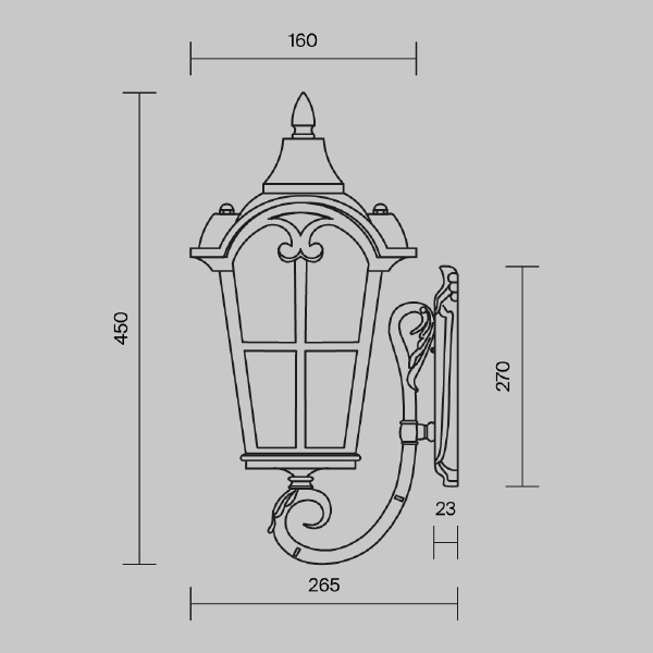 Уличный настенный светильник Albion O413WL-01BZ1